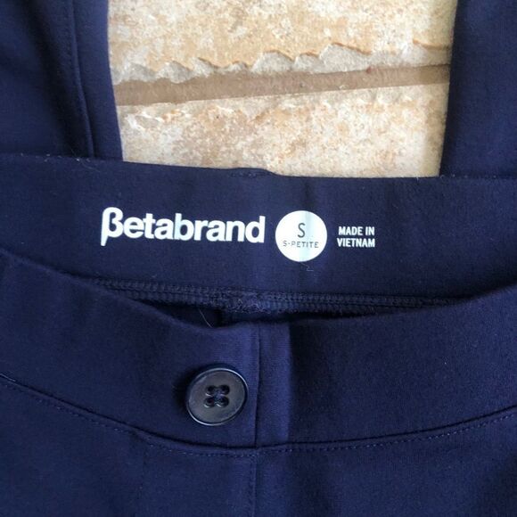 Betabrand Navy Bootcut Yoga Pants Navy S-Petite - Picture 4 of 4
